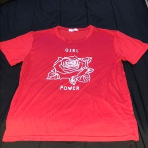 Red “Girl Power” T-shirt